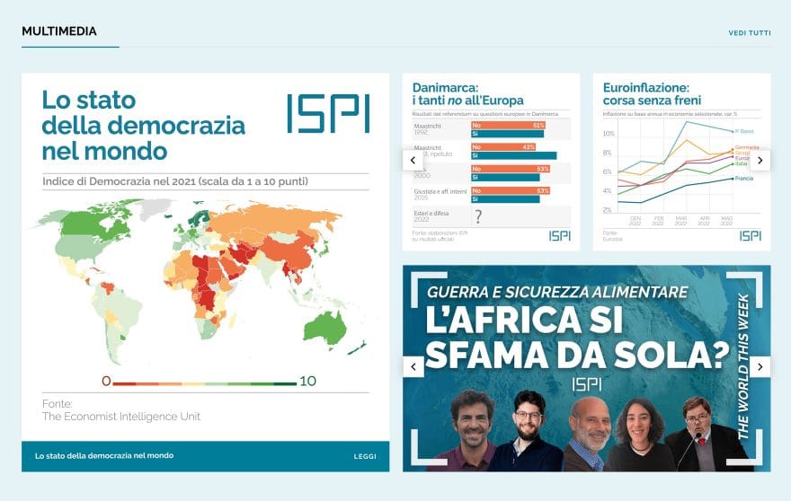 Schermata dal sito web di ISPI