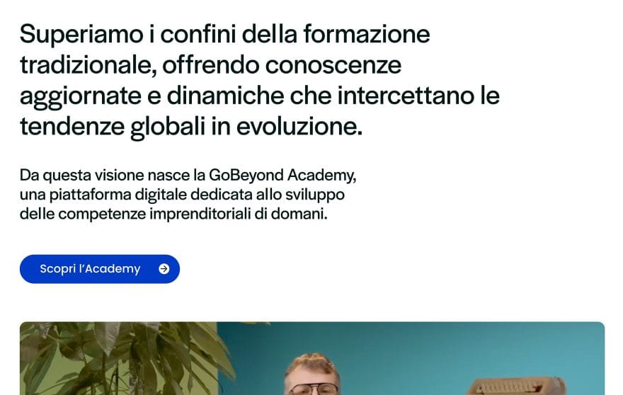 Schermata dal sito web di Sisal GoBeyond