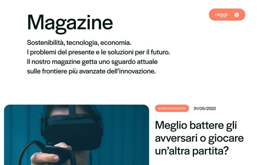 Schermata dal sito web di Sisal GoBeyond