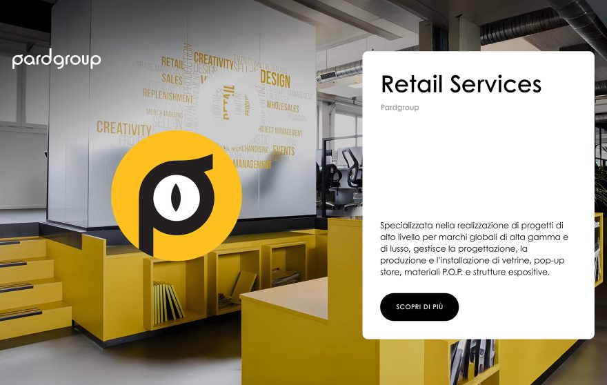Schermata dal sito web di Pardgroup